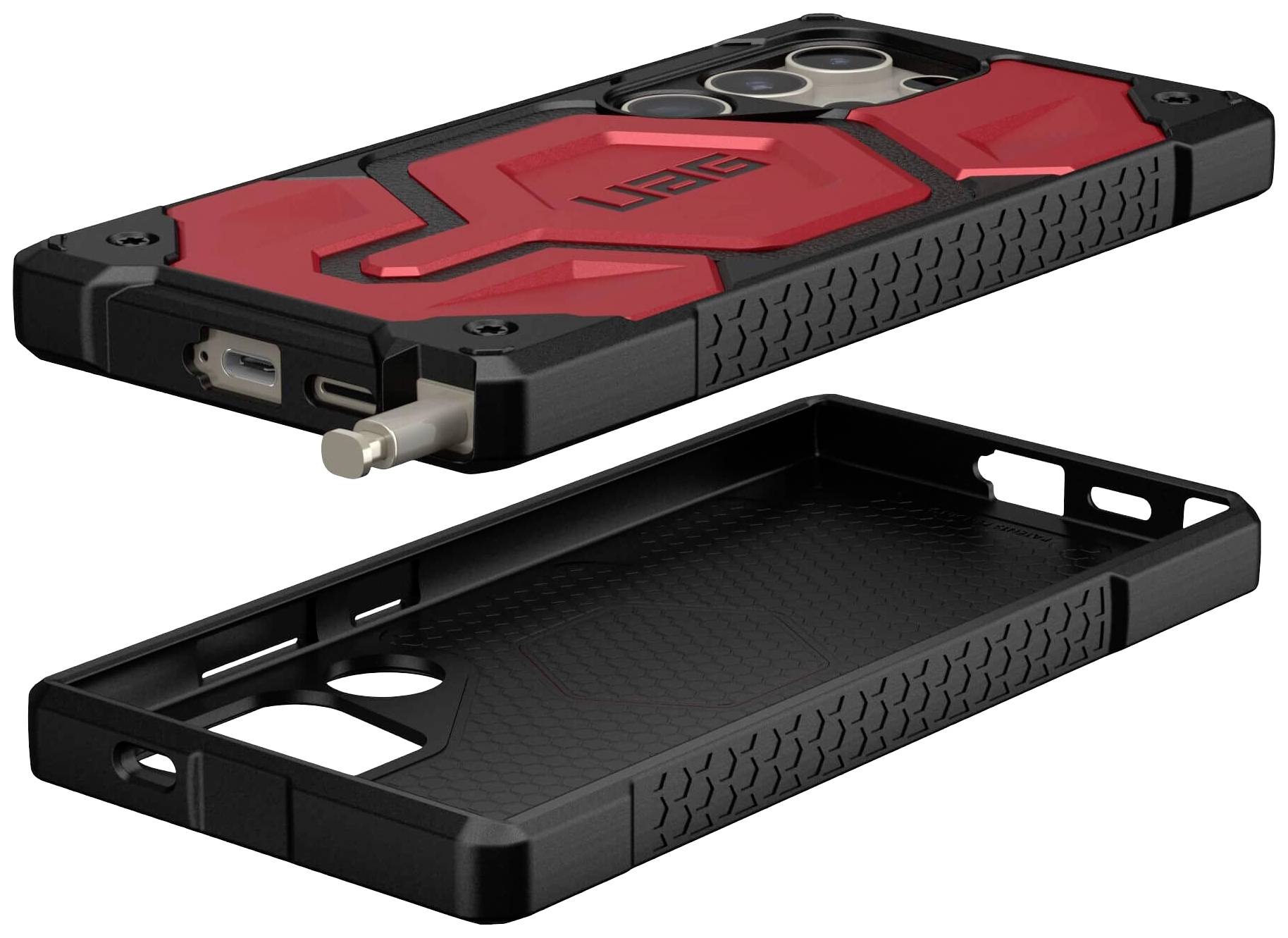 Urban Armor Gear Monarch Pro Backcover Samsung Galaxy S24 Ultra Crimson MagSafe kompatibel 214416119494