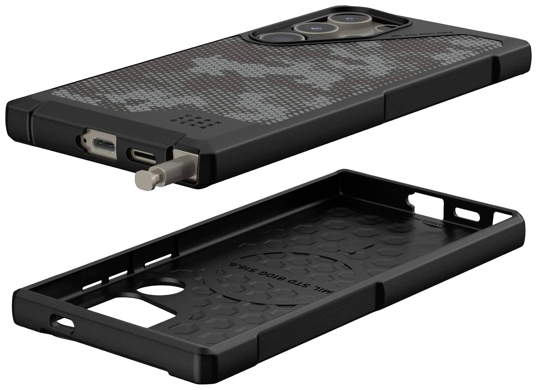 Urban Armor Gear Metropolis LT Backcover Samsung Galaxy S24 Ultra Camouflage, Graphit MagSafe kompatibel 214420113234