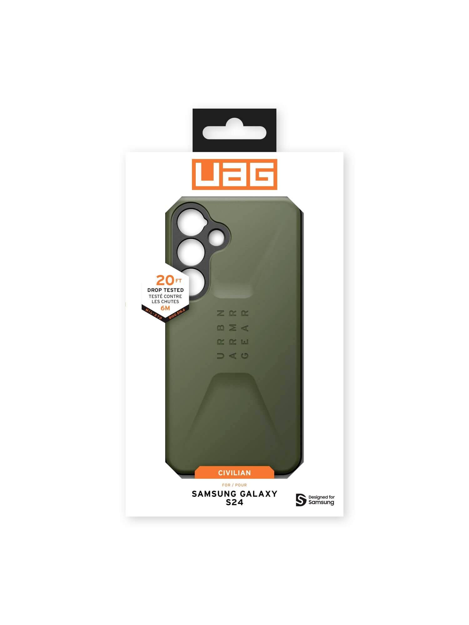 Urban Armor Gear Civilian Backcover Samsung Galaxy S24 Oliv 214437117272