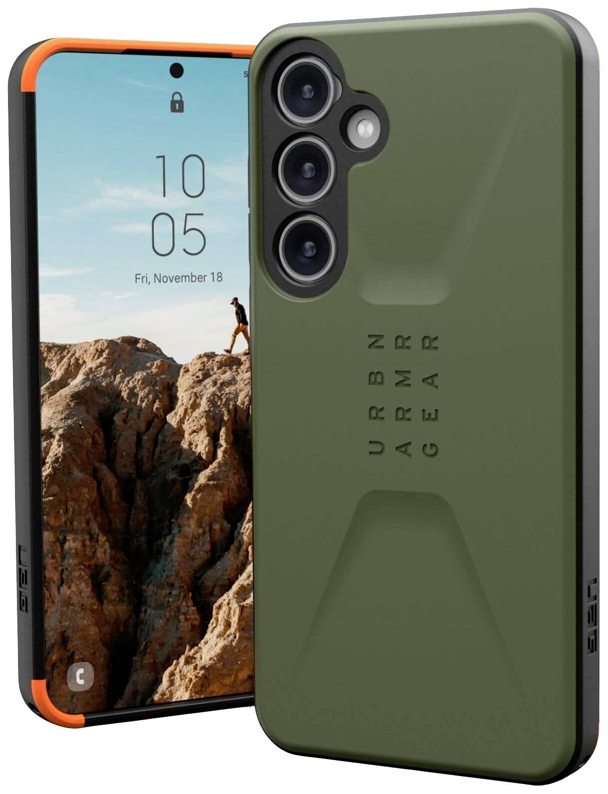 Urban Armor Gear Civilian Backcover Samsung Galaxy S24+ Oliv 214438117272