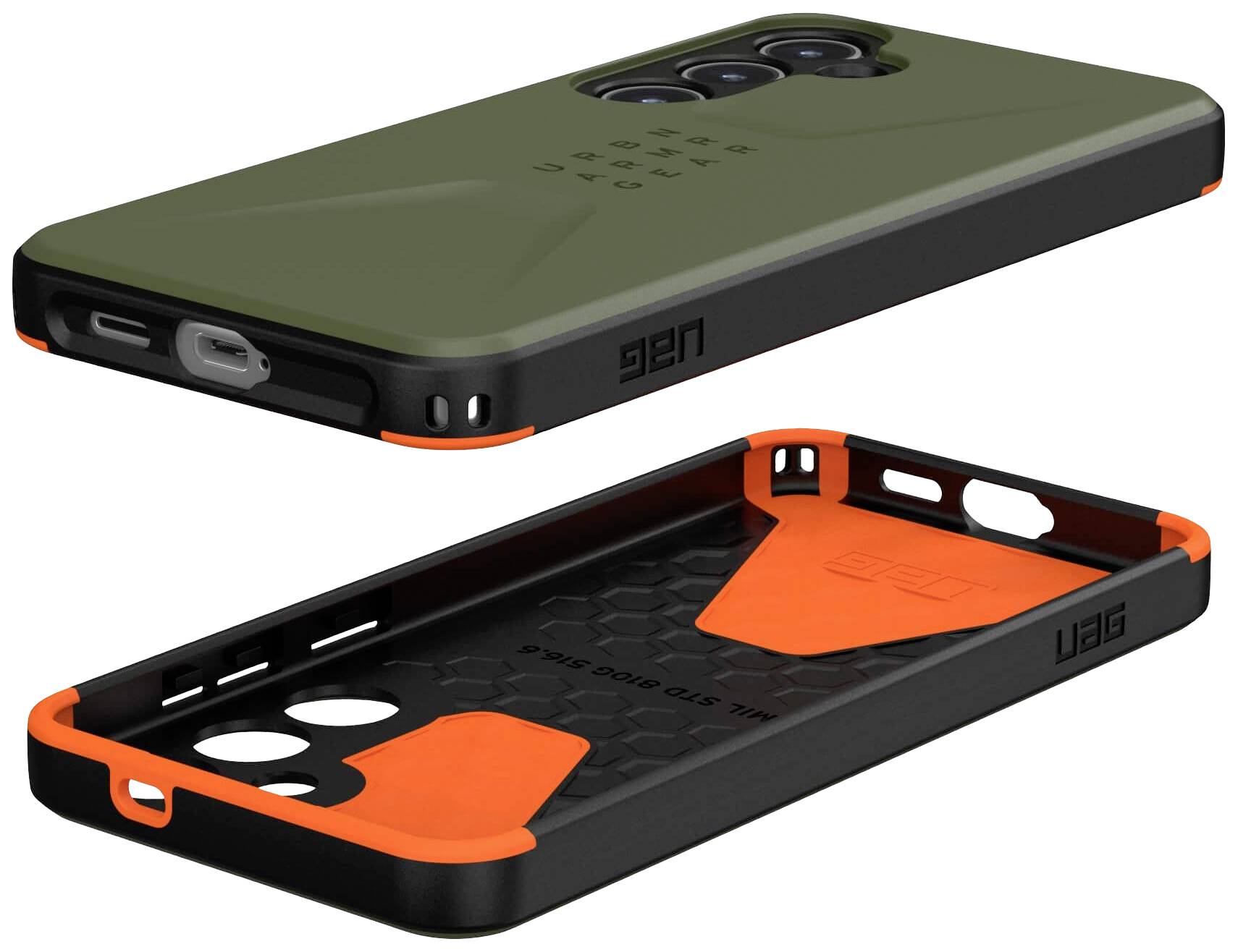 Urban Armor Gear Civilian Backcover Samsung Galaxy S24+ Oliv 214438117272