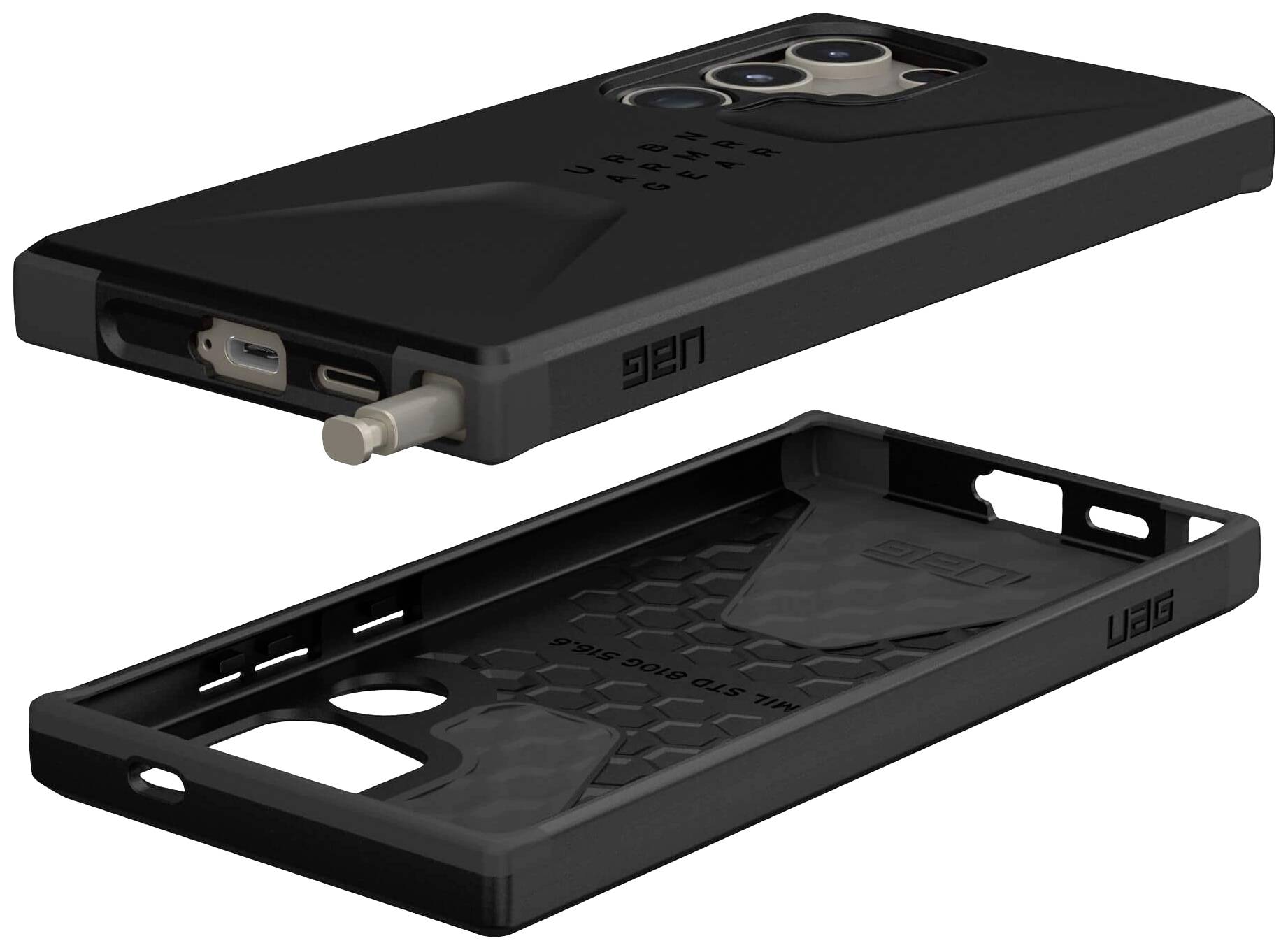 Urban Armor Gear Civilian Backcover Samsung Galaxy S24 Ultra Schwarz 214439114040
