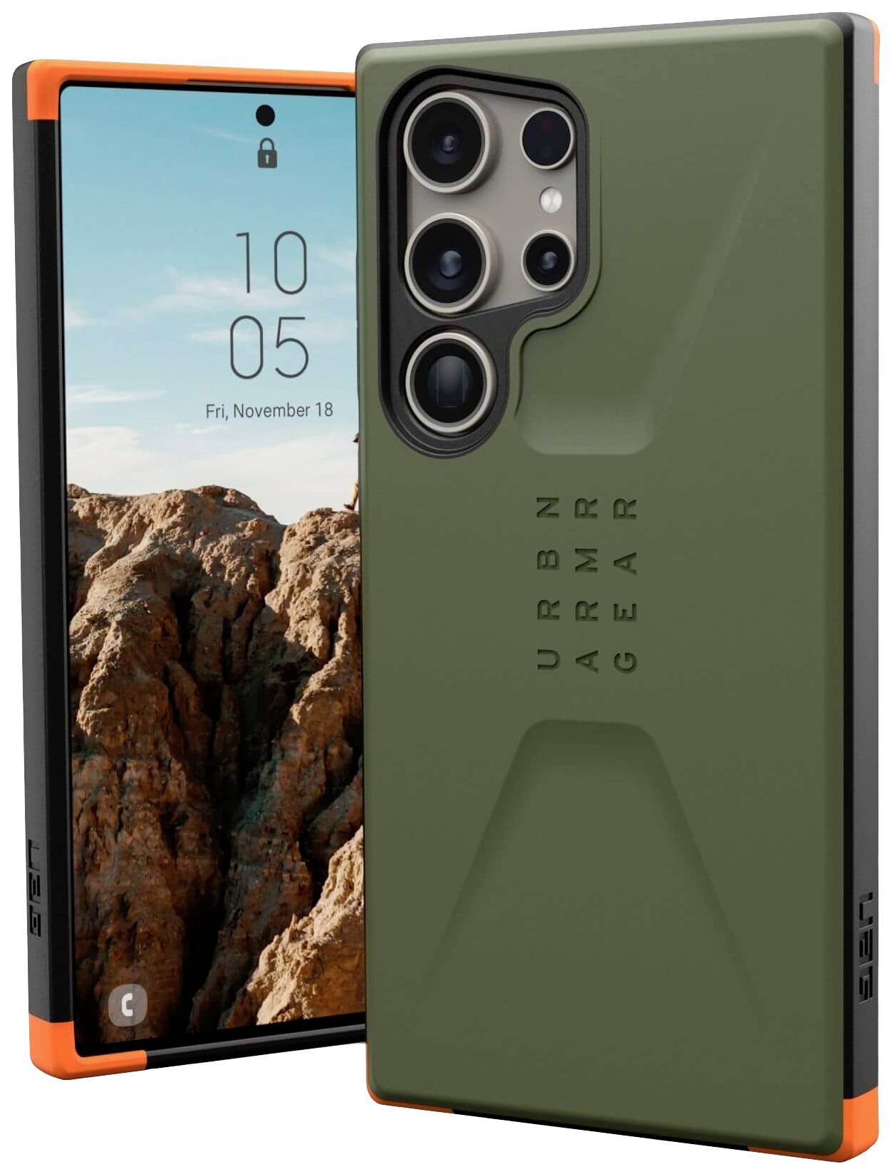 Urban Armor Gear Civilian Backcover Samsung Galaxy S24 Ultra Oliv 214439117272