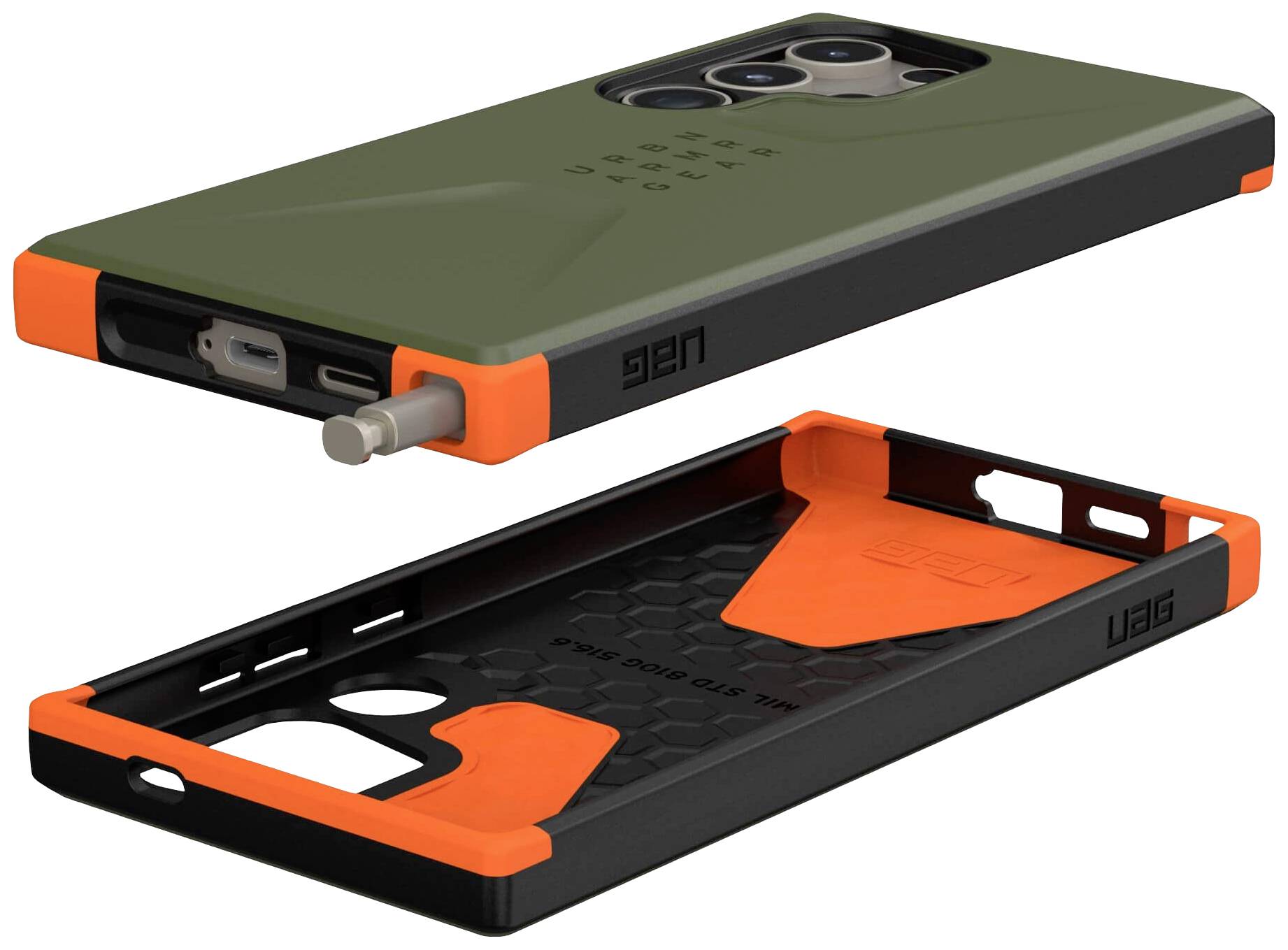 Urban Armor Gear Civilian Backcover Samsung Galaxy S24 Ultra Oliv 214439117272