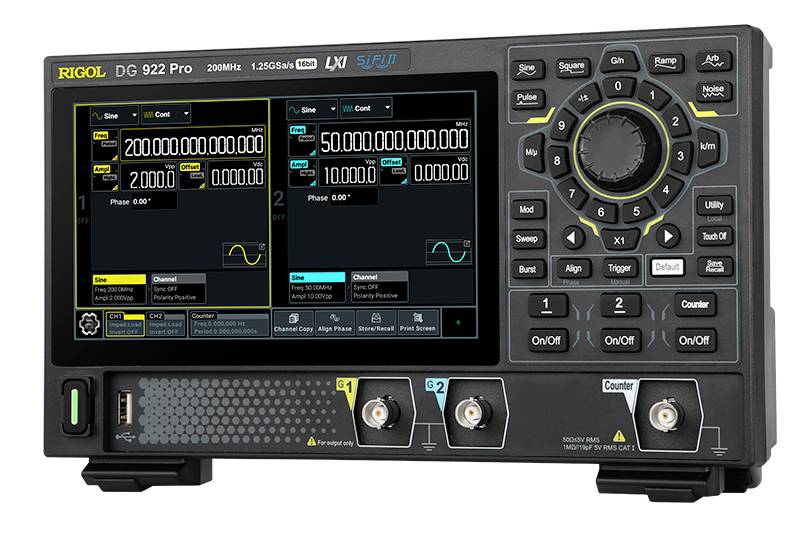 Rigol DG912 Pro Funktionsgenerator netzbetrieben 1 µHz - 150MHz 2-Kanal Sinus, Rechteck, Rampe, Puls, Arbiträr