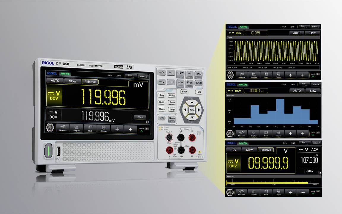 Rigol DM858E Tisch-Multimeter digital CAT I 1000 V, CAT II 300V Anzeige (Counts): 20000