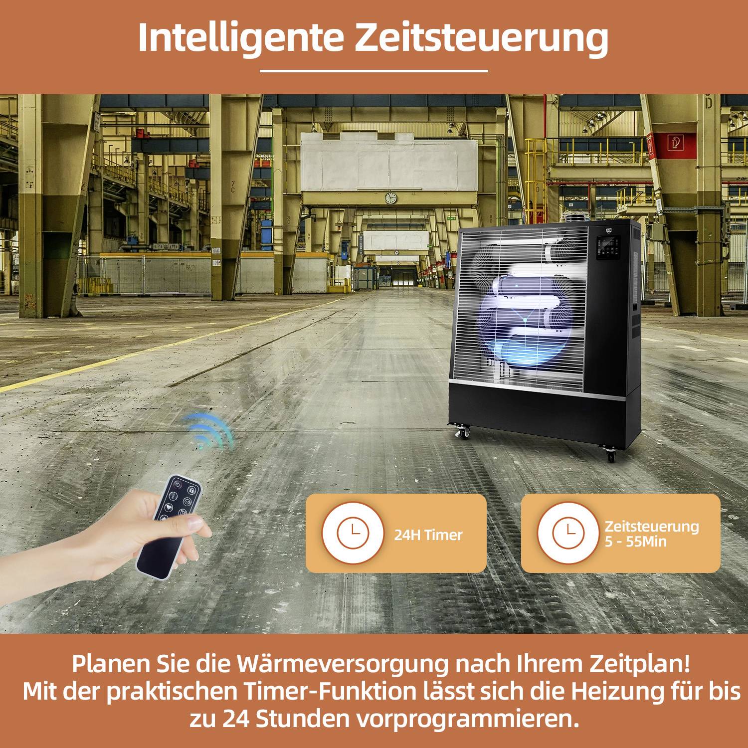 SHX OBH-16 Bauheizer SHXOBH-16 120m² Braun