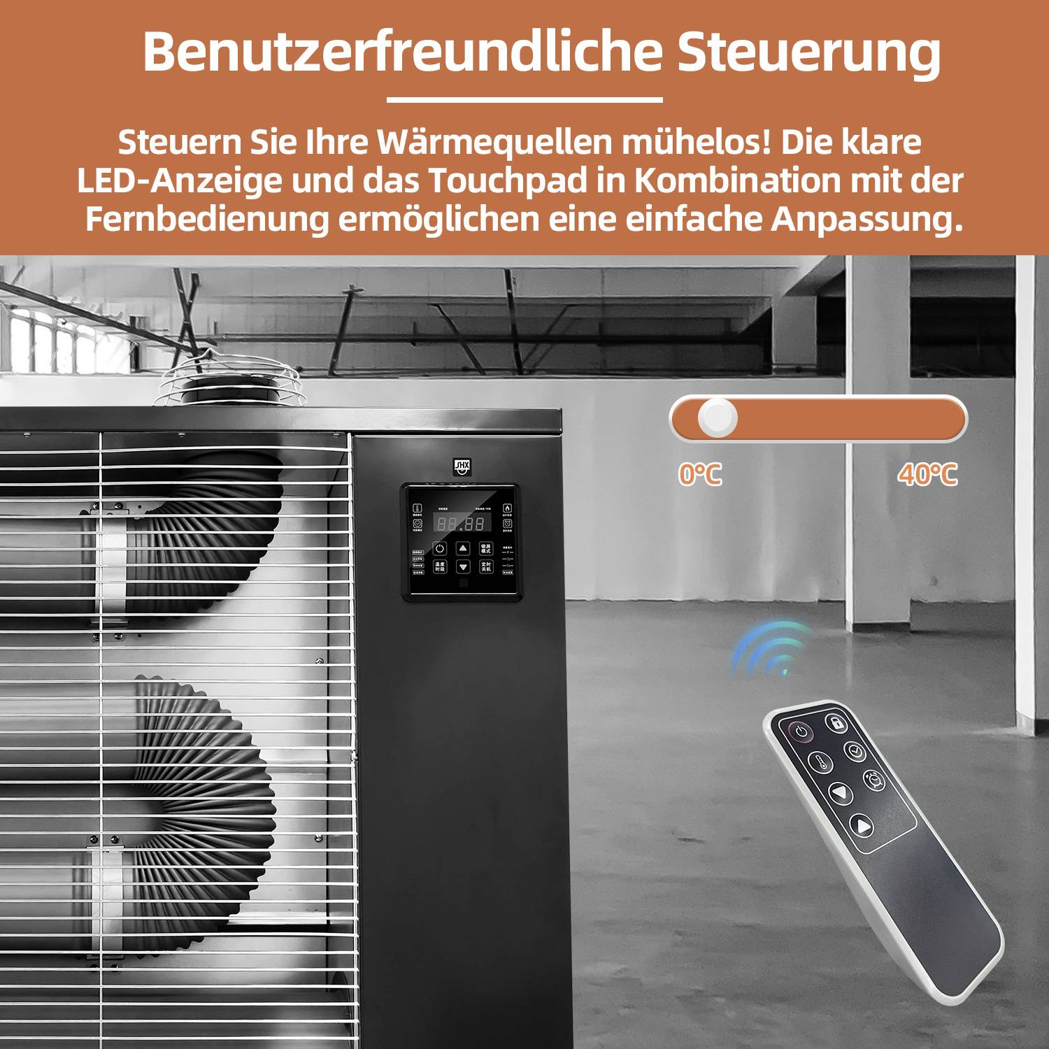 SHX OBH-16 Bauheizer SHXOBH-16 120m² Braun