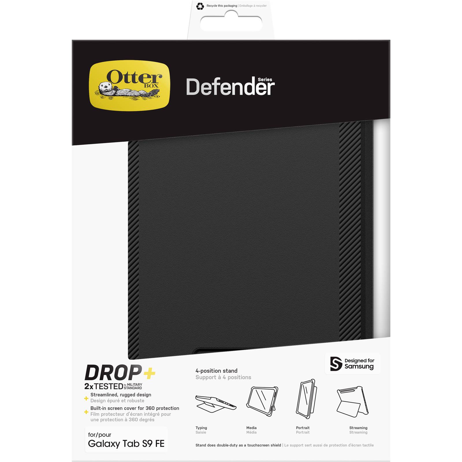 Otterbox Defender Tablet-Cover Samsung Galaxy Tab S9 FE 27,7 cm (10,9") Back Cover Schwarz