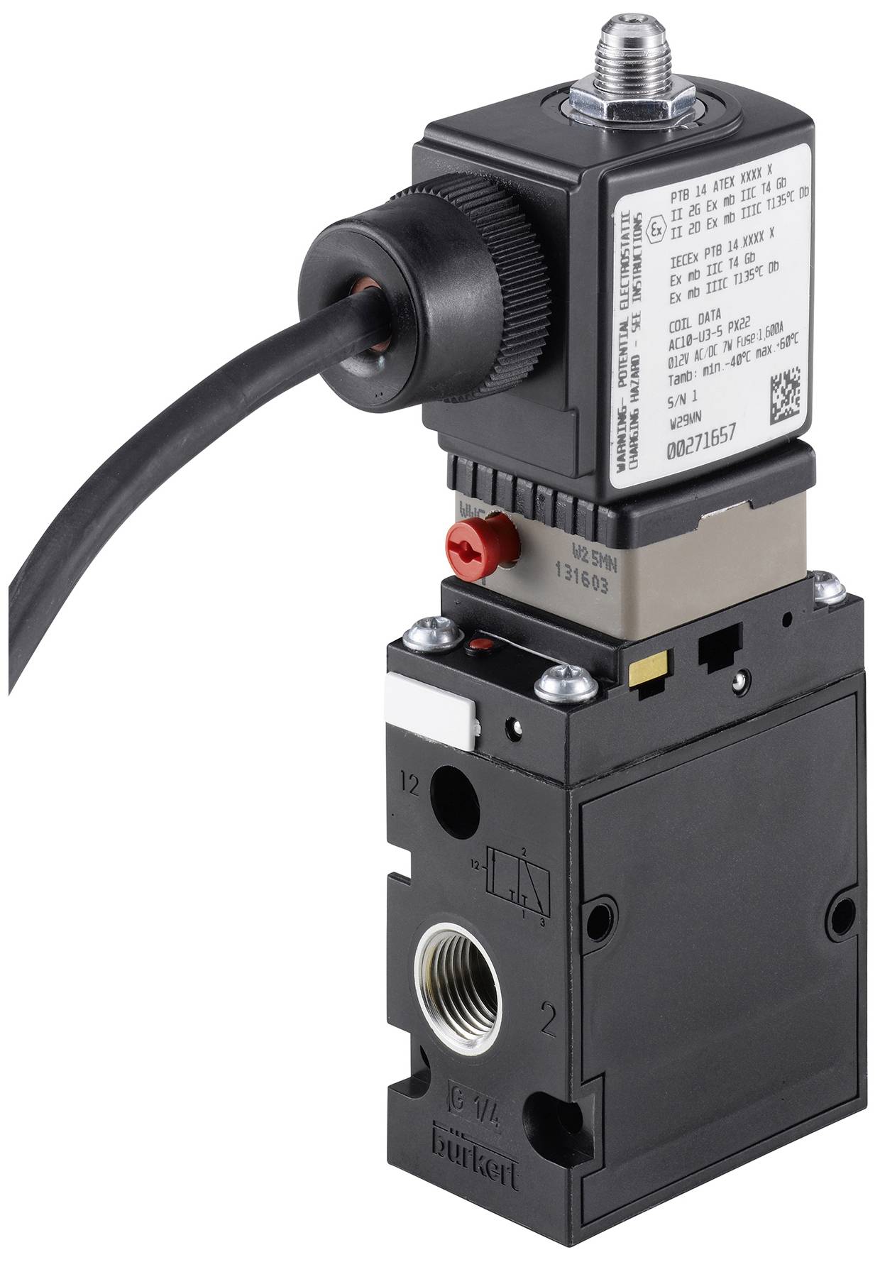 Bürkert Pneumatikventil 6518 350443 10 bar (max) 1St.