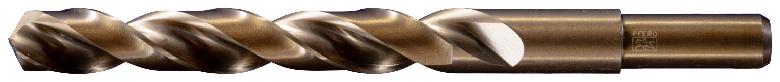 Ein bronzefarbener Spiralbohrer mit vier Schneiden zum Bohren in Metall.