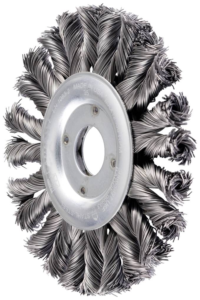 PFERD TOOLS POS COMBITWIST Rundbürste gezopft RBG HD Ø 125x12x22,2 mm Stahl-Draht-Ø 0,50 mm Winkel