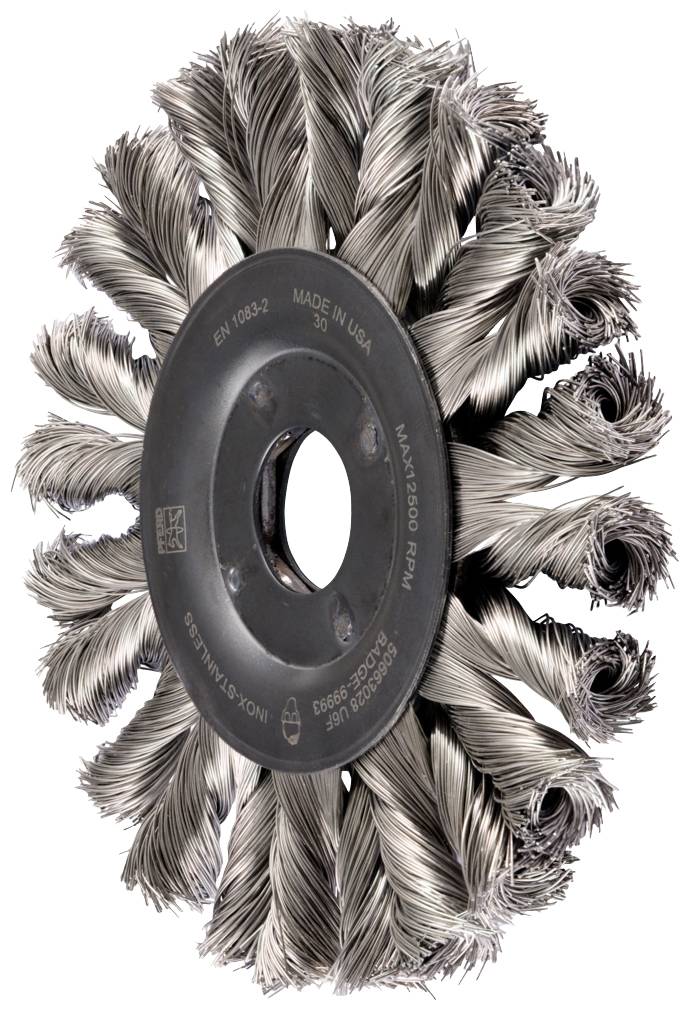 PFERD TOOLS POS COMBITWIST Rundbürste gezopft RBG HD Ø 125x12x22,2mm Edelstahl-Draht-Ø 0,35mm Winkelschleifer POS RBG 12512/22,2