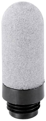 Zylinderförmiger, grauer Luftfilterschwamm mit schwarzem Gewinde, verwendet zur Reinigung und Filtration von Luft in Maschinen.