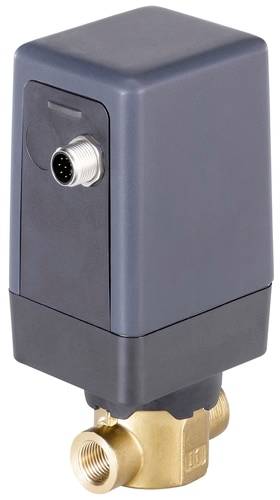 Ventilaktuator mit elektrischem Anschluss, montiert auf einem Ventil mit Gehäuse aus Messing.