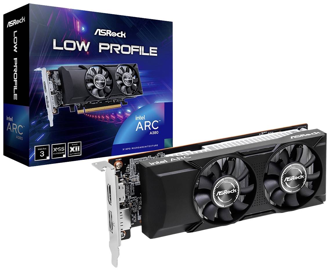 ASRock Grafikkarte Intel Arc™ A380 6 GB GDDR6-RAM PCIe x8 DisplayPort, HDMI®