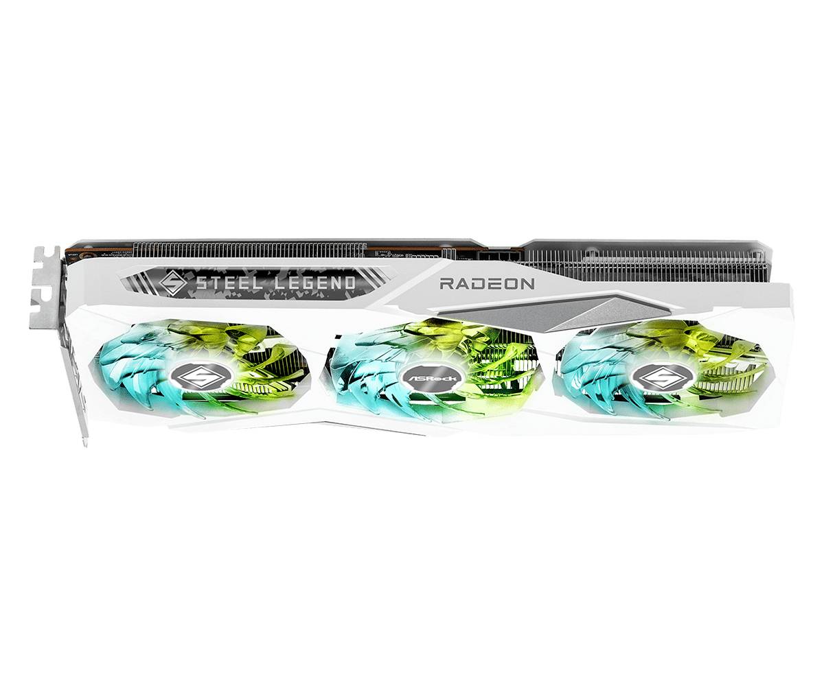 ASRock Grafikkarte AMD Radeon RX 7600 XT Steel Legend OC 16 GB GDDR6-RAM PCIe x16 HDMI®, DisplayPort RGB Beleuchtung, Übertaktet / Overclocked