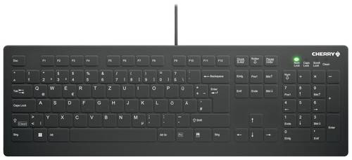 CHERRY Active KEY MTA AK-C8112 Corded Kabelgebunden Tastatur Deutsch, QWERTZ Schwarz Ergonomisch, Ge