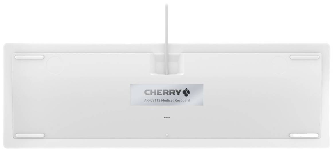 CHERRY Active KEY MTA AK-C8112 Corded Kabelgebunden Tastatur Deutsch, QWERTZ Weiß Ergonomisch, Geräuscharme Tasten, Geeignet