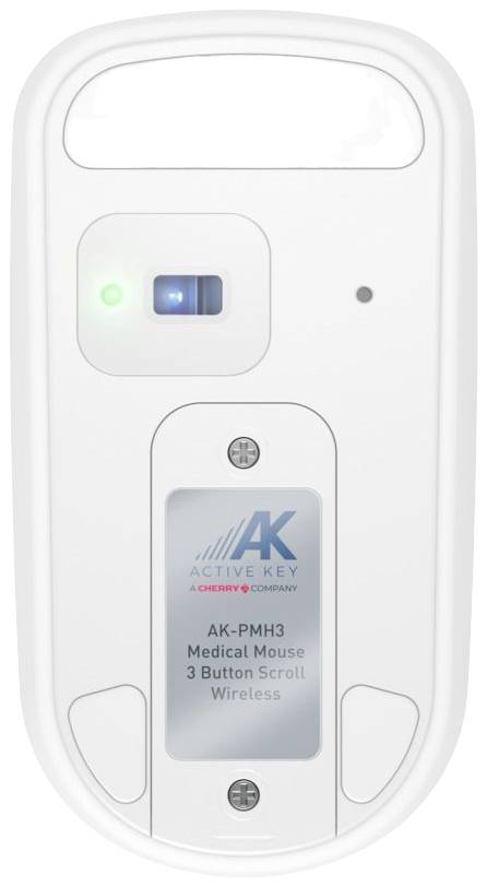 CHERRY Active KEY MMS AK-PMH3 Wireless Maus Kabelgebunden Infrarot Weiß 3 Tasten 1000 dpi Silikonmembran vollversiegelt IP68