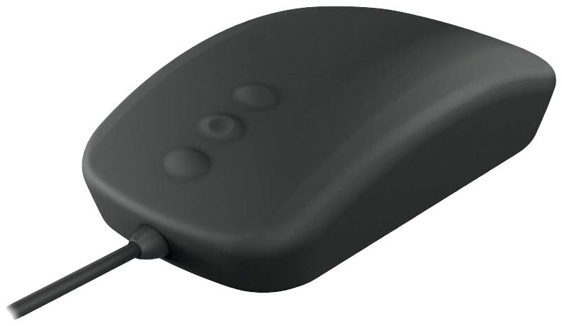 CHERRY Active KEY MMS AK-PMH3 Corded Maus Kabelgebunden Infrarot Schwarz 3 Tasten 1000 dpi Silikonmembran vollversiegelt IP68, Ergonomisch, Geräus