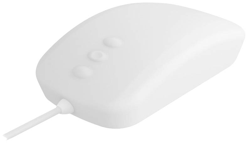 CHERRY Active KEY MMS AK-PMH3 Corded Maus Kabelgebunden Infrarot Weiß 3 Tasten 1000 dpi Silikonmembran vollversiegelt IP68, Ergonomisch, Geräusch
