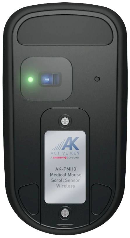 CHERRY Active KEY MMS AK-PMH3 Wireless Maus Funk Infrarot Schwarz Silikonmembran vollversiegelt IP68, Ergonomisch, Geräuscharme Tasten, IP68 Was