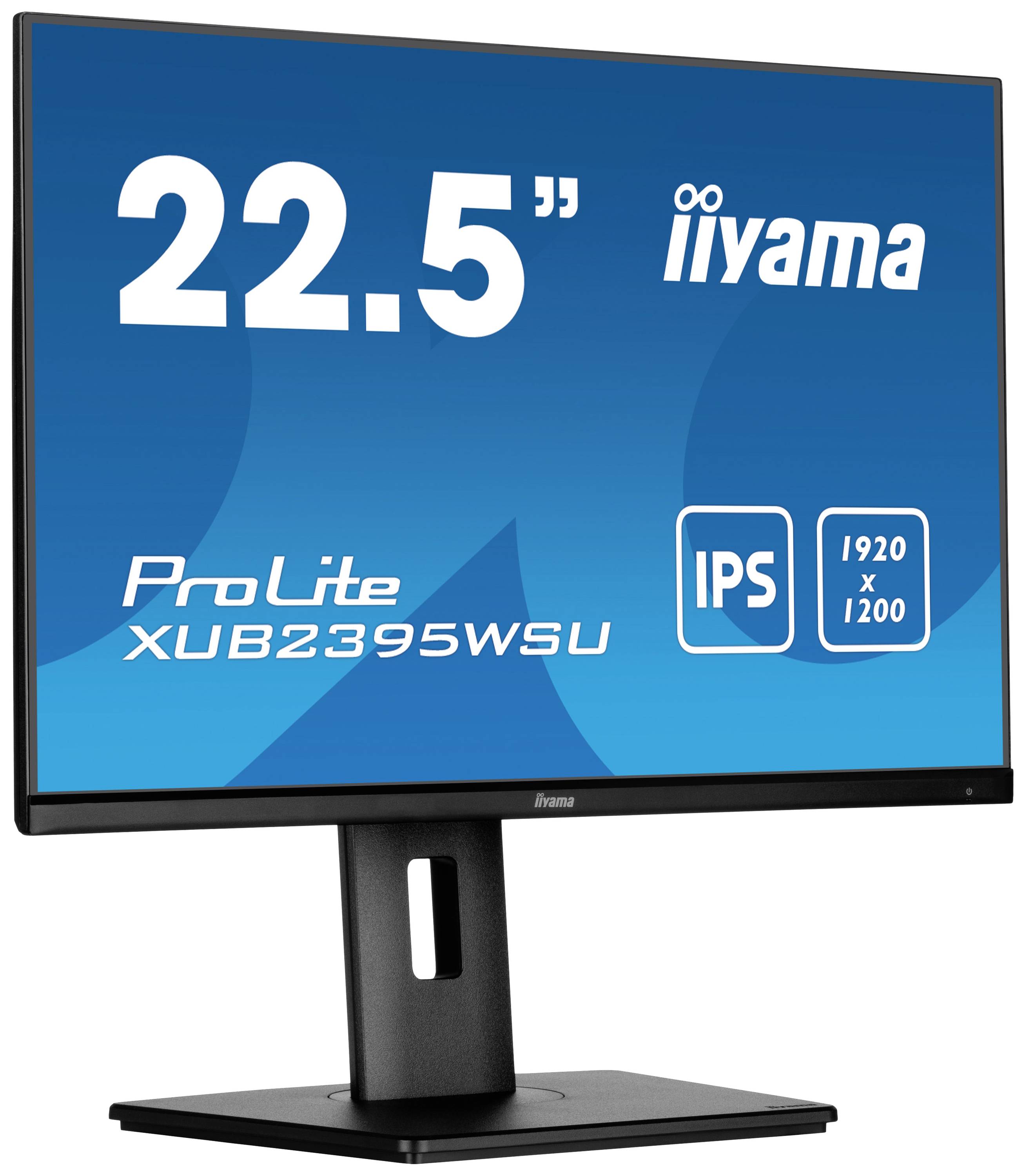 Ein 22,5-Zoll-Monitor von Iiyama, Modell ProLite XUB2395WSU, mit IPS-Technologie und einer Auflösung von 1920 x 1200.