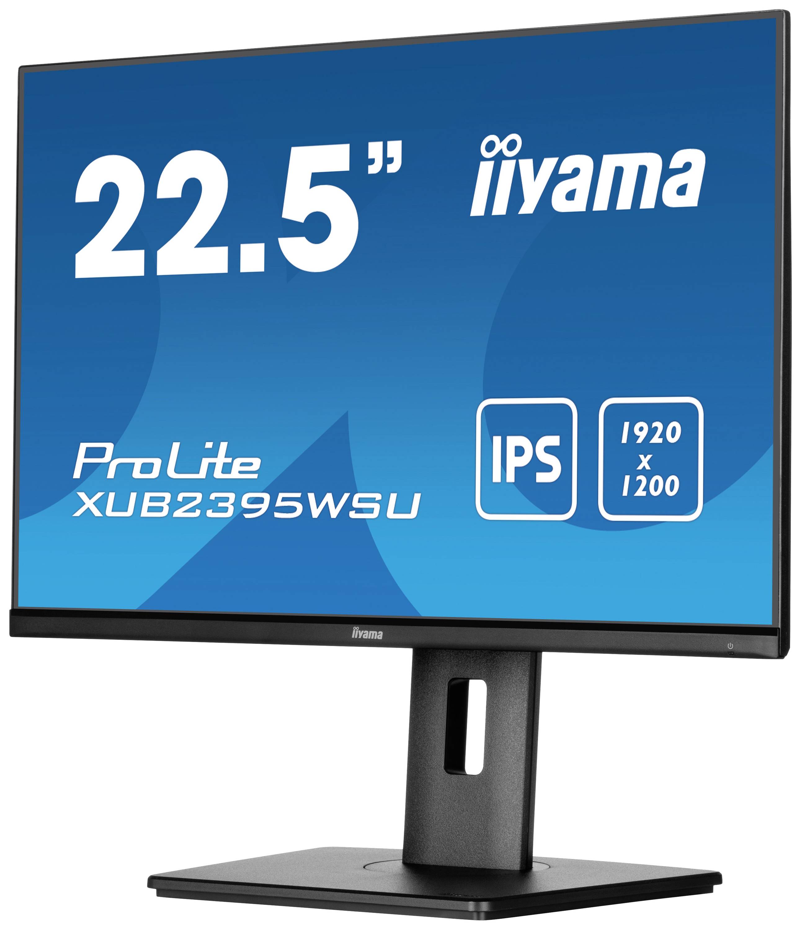 Iiyama ProLite XUB2395WSU-B5 LED-Monitor EEK E (A - G) 57.2 cm (22.5 Zoll) 1920 x 1200 Pixel 16:10 4 ms HDMI®, DisplayPort, Kopfhörer (3.5 mm Klink