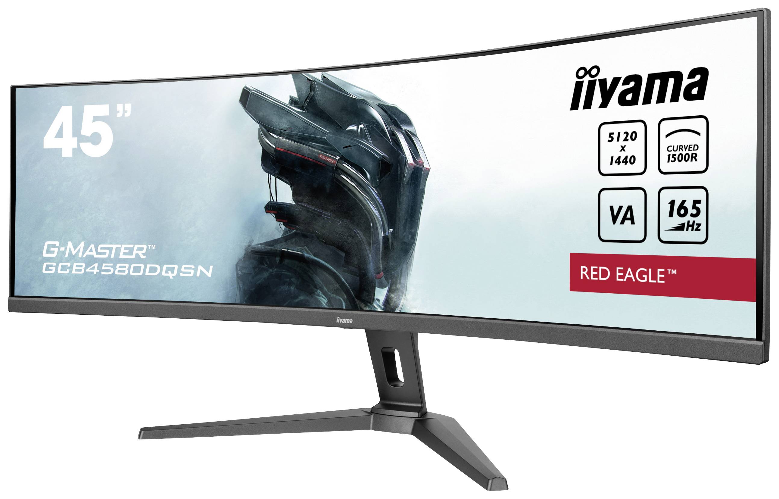 Iiyama G-Master Curved Red Eagle Gaming Monitor EEK F (A - G) 114.3 cm (45 Zoll) 5120 x 1440 Pixel 32:9 0.8 ms HDMI®, DisplayPort, Kopfhörer (3.5
