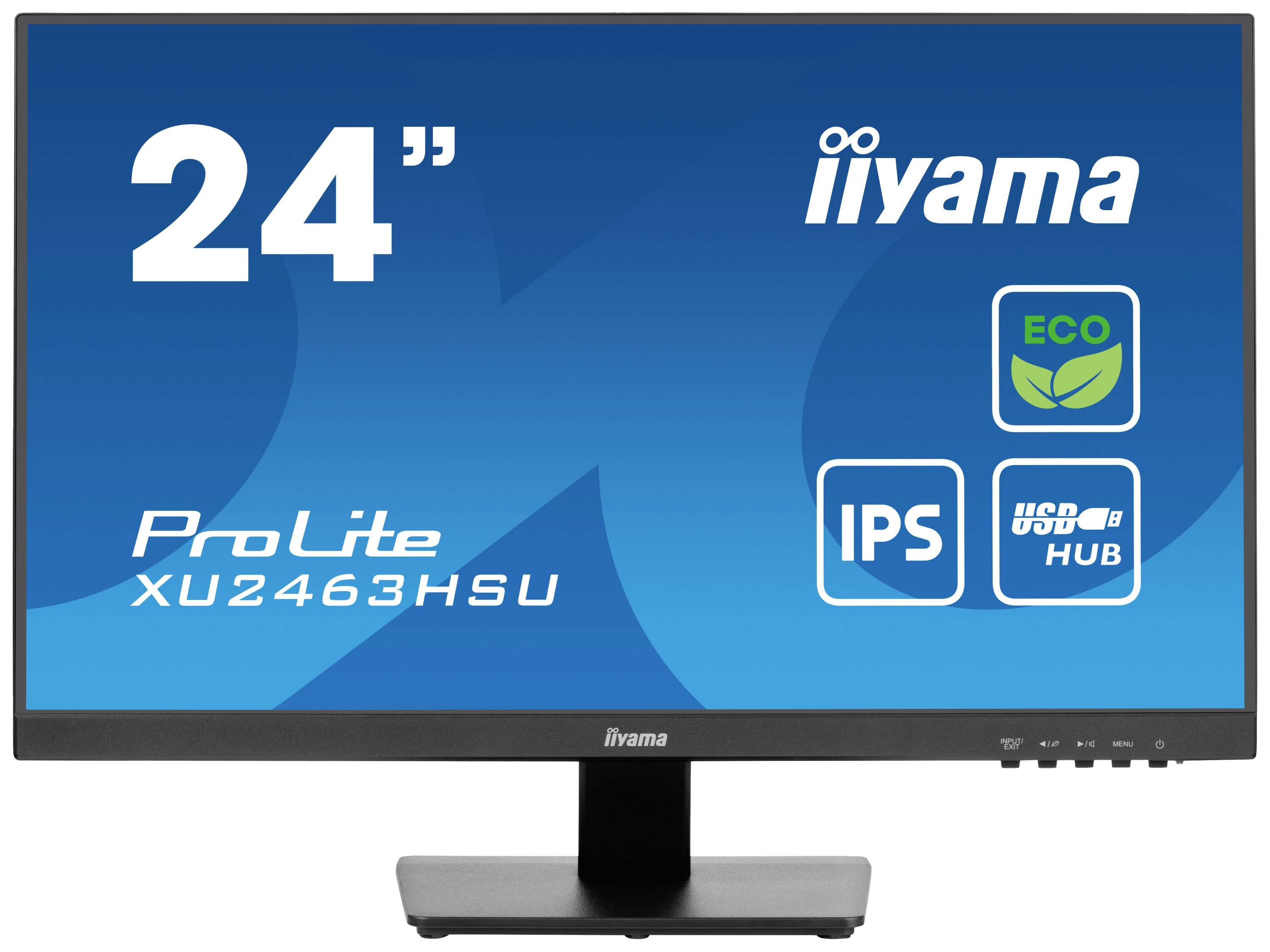 Iiyama ProLite XU2463HSU-B1 LED-Monitor EEK B (A - G) 60.5 cm (23.8 Zoll) 1920 x 1080 Pixel 16:9 3 ms HDMI®, DisplayPort, Kopfhörer (3.5 mm Klinke)