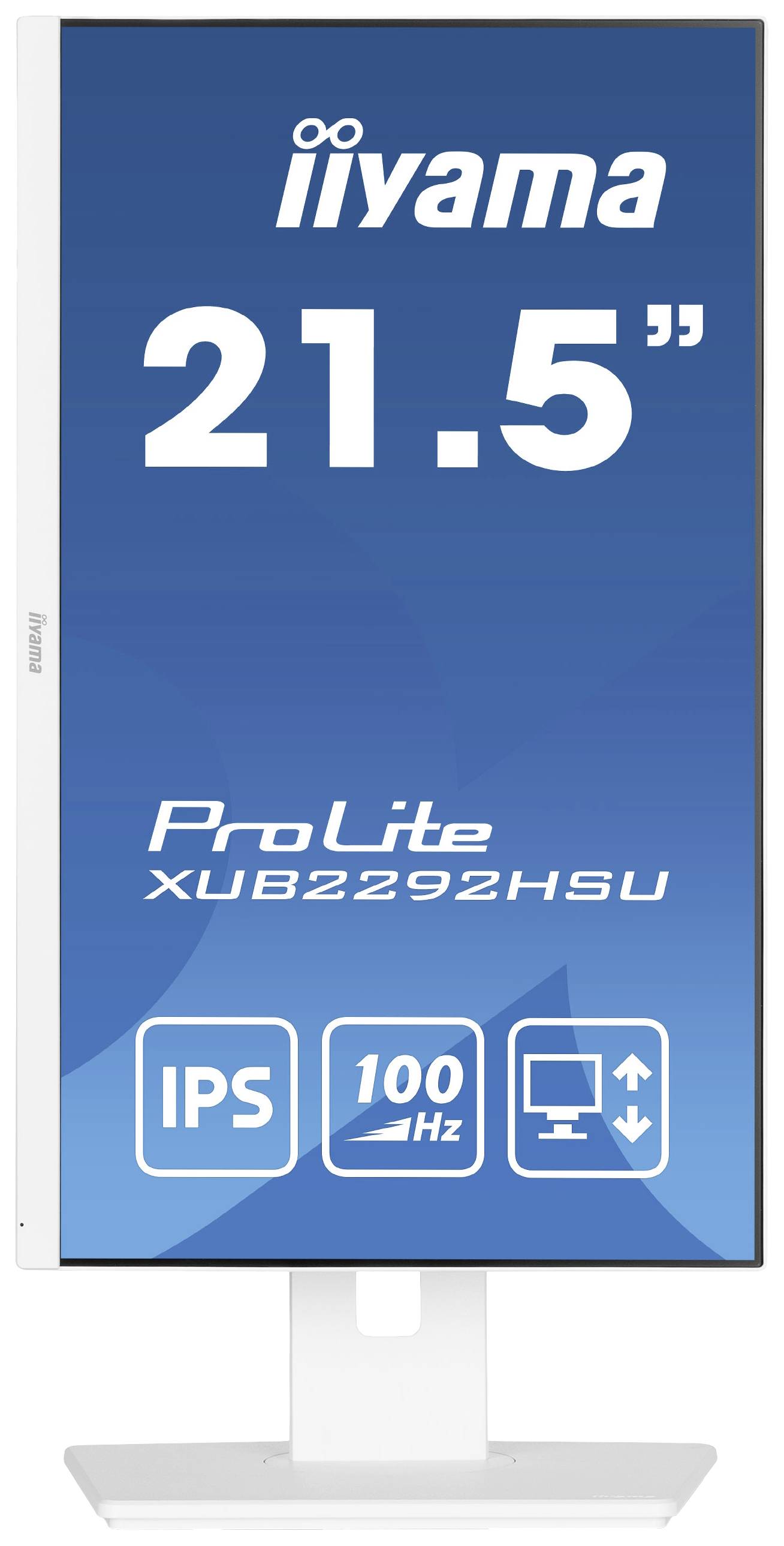 Iiyama ProLite XUB2292HSU-W6 LED-Monitor EEK E (A - G) 54.6 cm (21.5 Zoll) 1920 x 1080 Pixel 16:9 0.4 ms HDMI®, DisplayPort, Kopfhörer (3.5 mm Klin