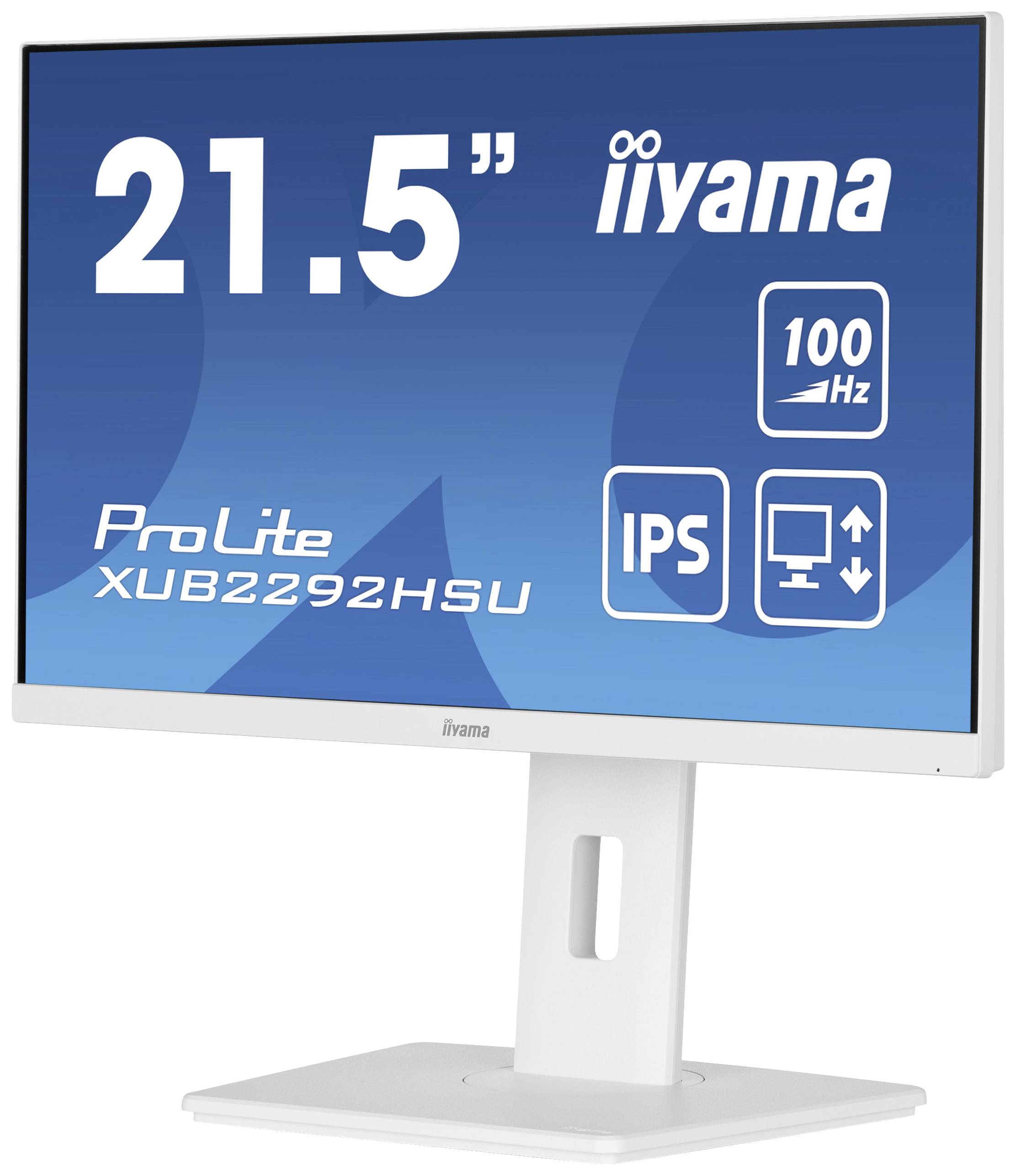 Iiyama ProLite XUB2292HSU-W6 LED-Monitor EEK E (A - G) 54.6 cm (21.5 Zoll) 1920 x 1080 Pixel 16:9 0.4 ms HDMI®, DisplayPort, Kopfhörer (3.5 mm Klin