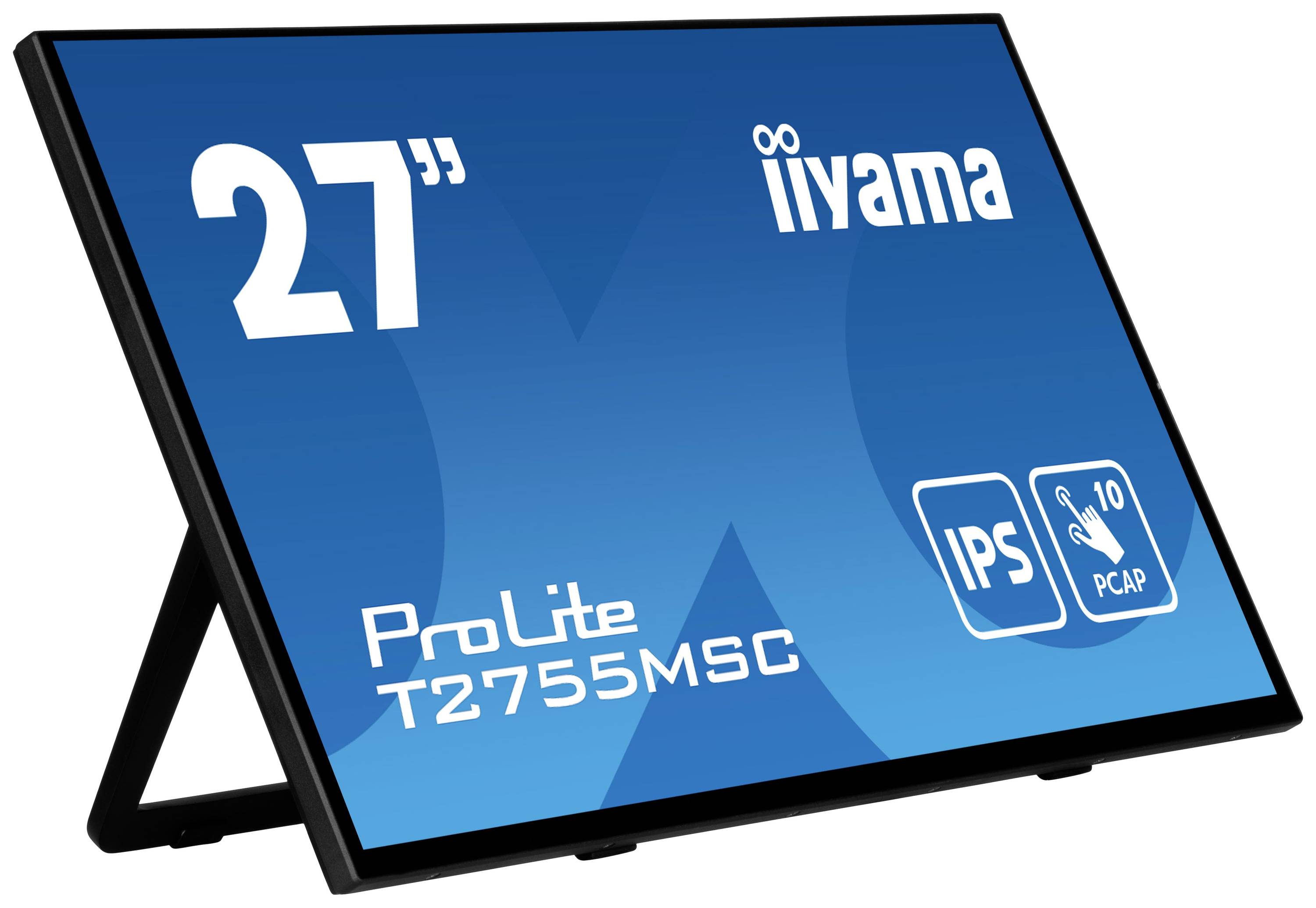 iiyama 27 Zoll Monitor, ProLite T2755MSC, mit IPS-Display und 10-Punkt-Touchscreen-Funktion.