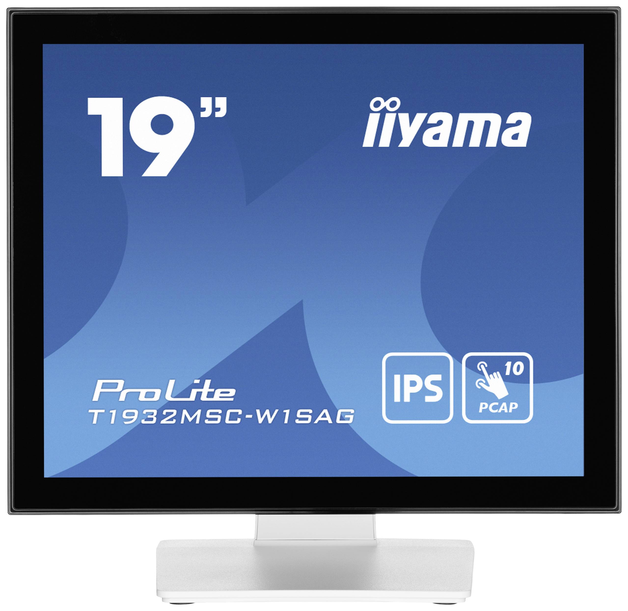 Iiyama PROLITE WHITE PCAP Touch Touchscreen-Monitor EEK: E (A - G) 48.3 cm (19 Zoll) 1280 x 1024 Pixel 5:4 14 ms HDMI®, DisplayPort, VGA, Audio-Line