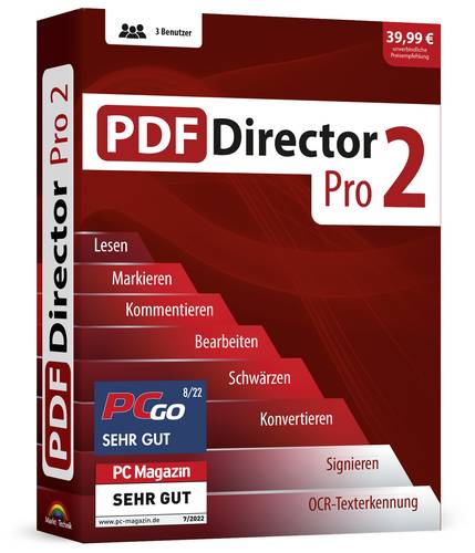 Markt & Technik PDF Director 2 Pro Vollversion, 3 Lizenzen Windows PDF-Software