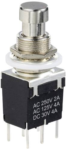 TRU COMPONENTS TC-12193708 Druckschalter DPDT mit geradem Stift Schaltstrom (max.): 4 A 1 St.