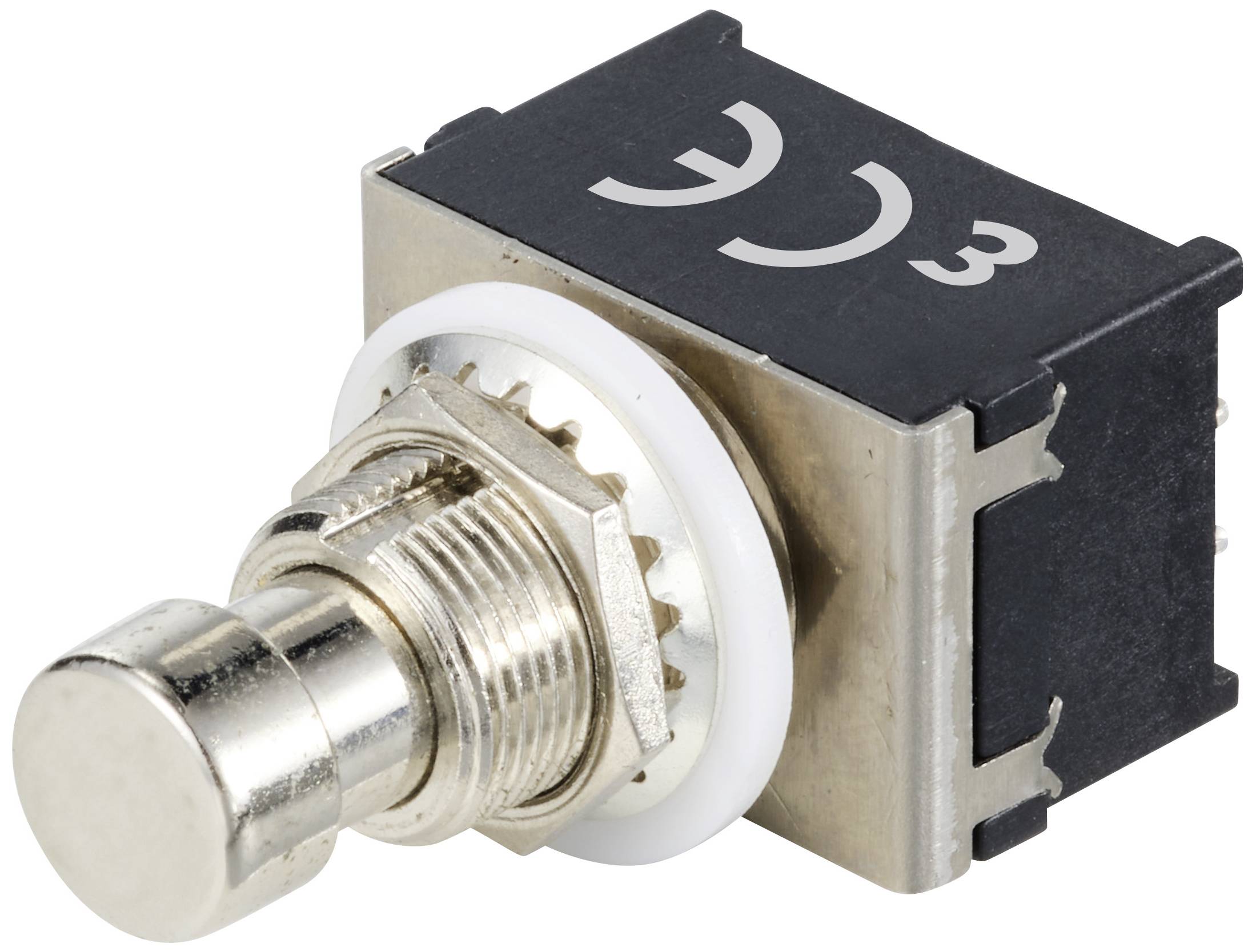 TRU COMPONENTS TC-12193716 Druckschalter 4P2T mit geradem Stift Schaltstrom (max.): 4A 1St.