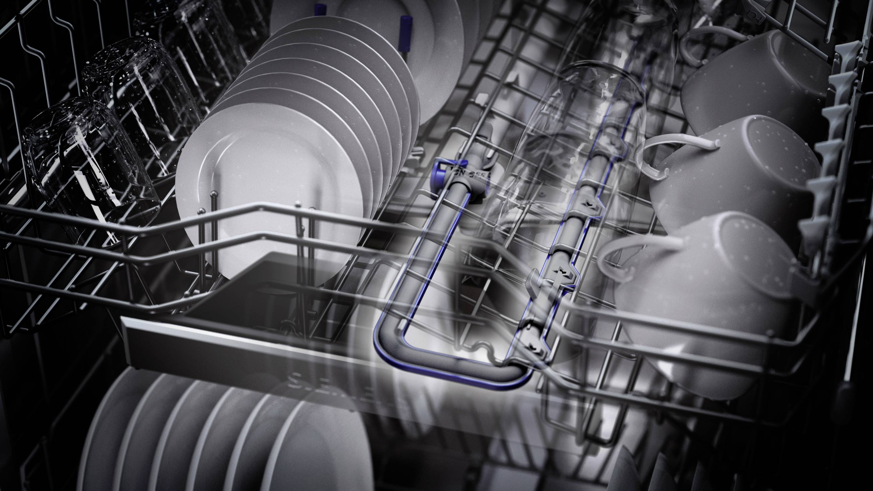 Siemens SN65ZX07CE Einbau-Geschirrspüler 598 mm EEK: B (A - G) Vollintegrierbar Edelstahl