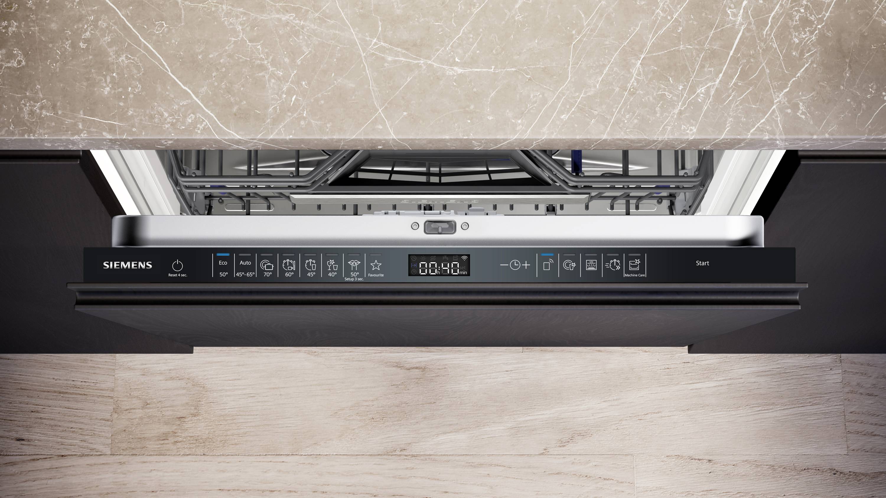 Siemens SN65ZX07CE Einbau-Geschirrspüler 598 mm EEK: B (A - G) Vollintegrierbar Edelstahl