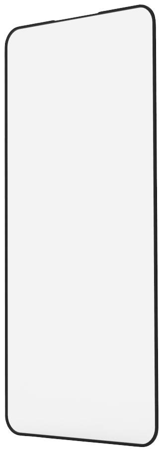 Ein rechteckiger, vollständig transparenter Displayschutz aus Glas, passend für ein Smartphone.