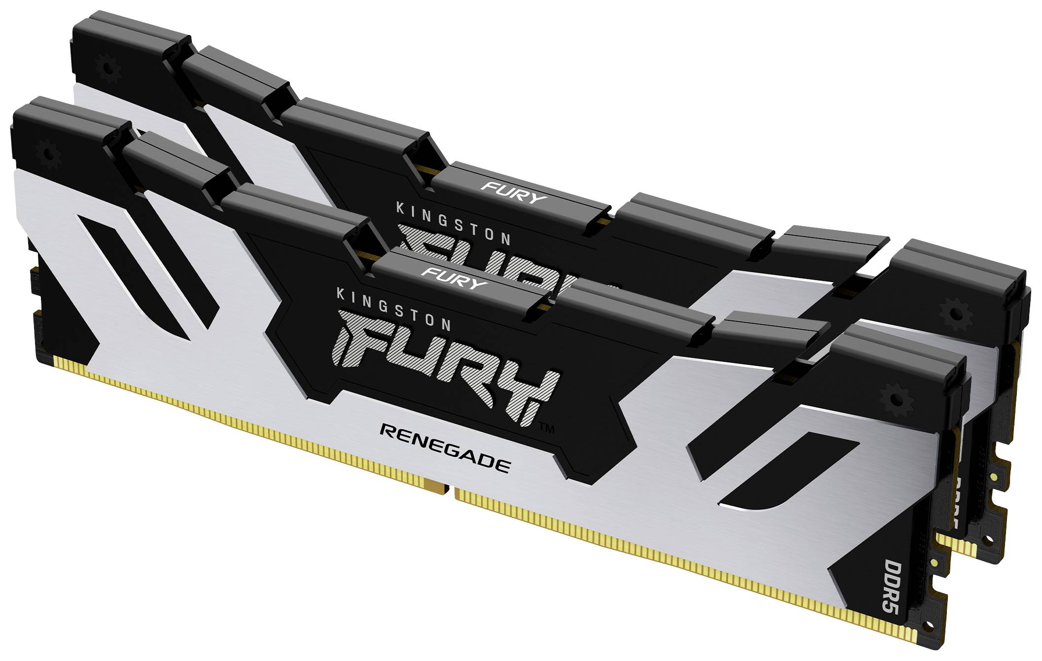 Kingston FURY Renegade Silver PC-Arbeitsspeicher Kit DDR5 96GB 2 x 48GB on-die ECC 6400MHz 288pin DIMM CL32 KF564C32RSK2-96