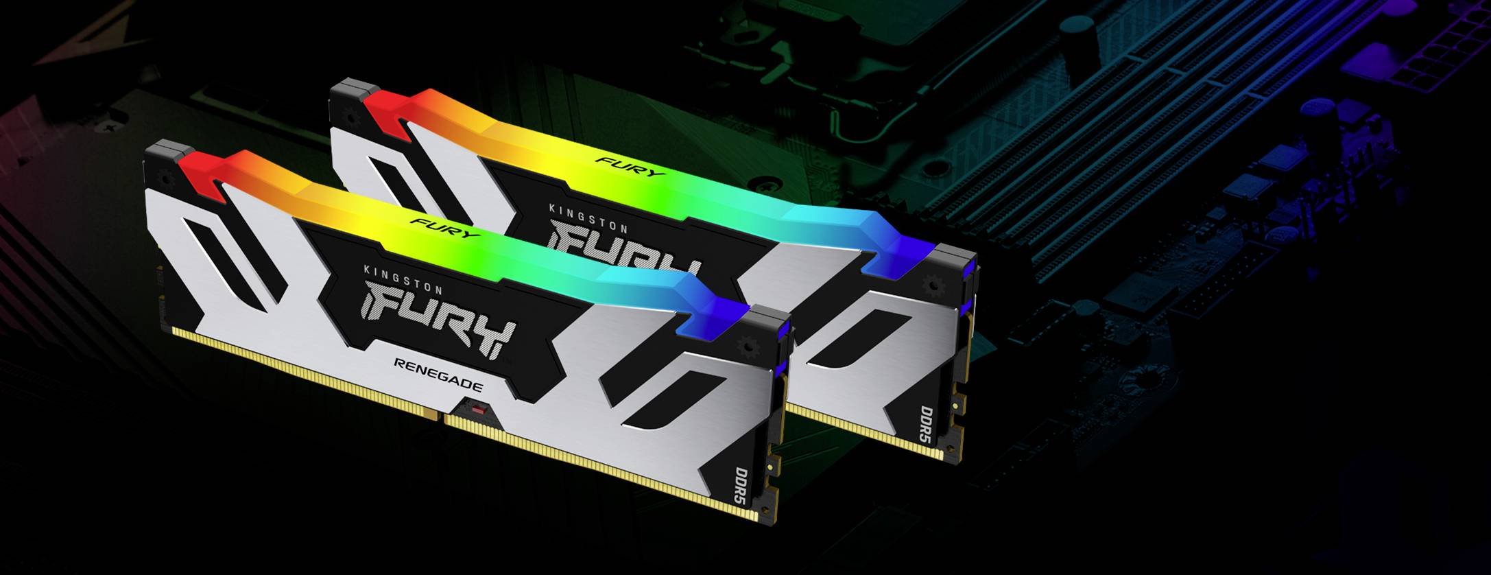 Kingston FURY Renegade RGB PC-Arbeitsspeicher Kit DDR5 96GB 2 x 48GB on-die ECC 6400MHz 288pin DIMM CL32 KF564C32RSAK2-96