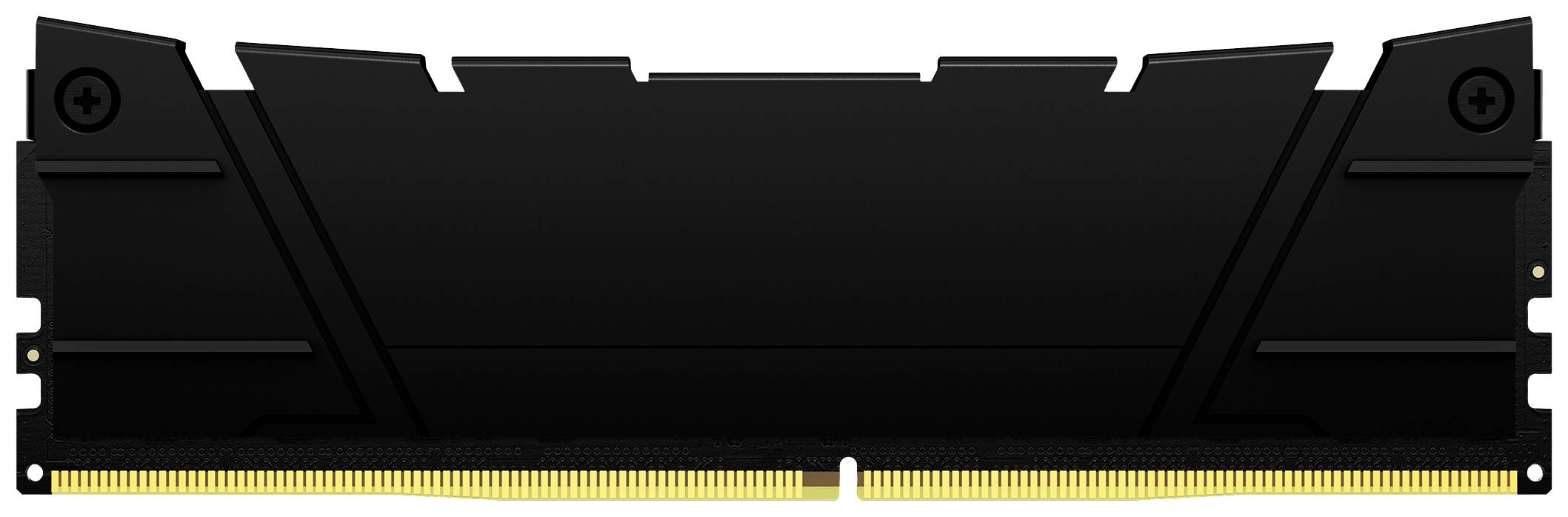 Eine schwarze RAM-Speicherkarte mit goldenen Kontakten auf der Unterseite, verwendet in Computern zur kurzzeitigen Datenspeicherung.