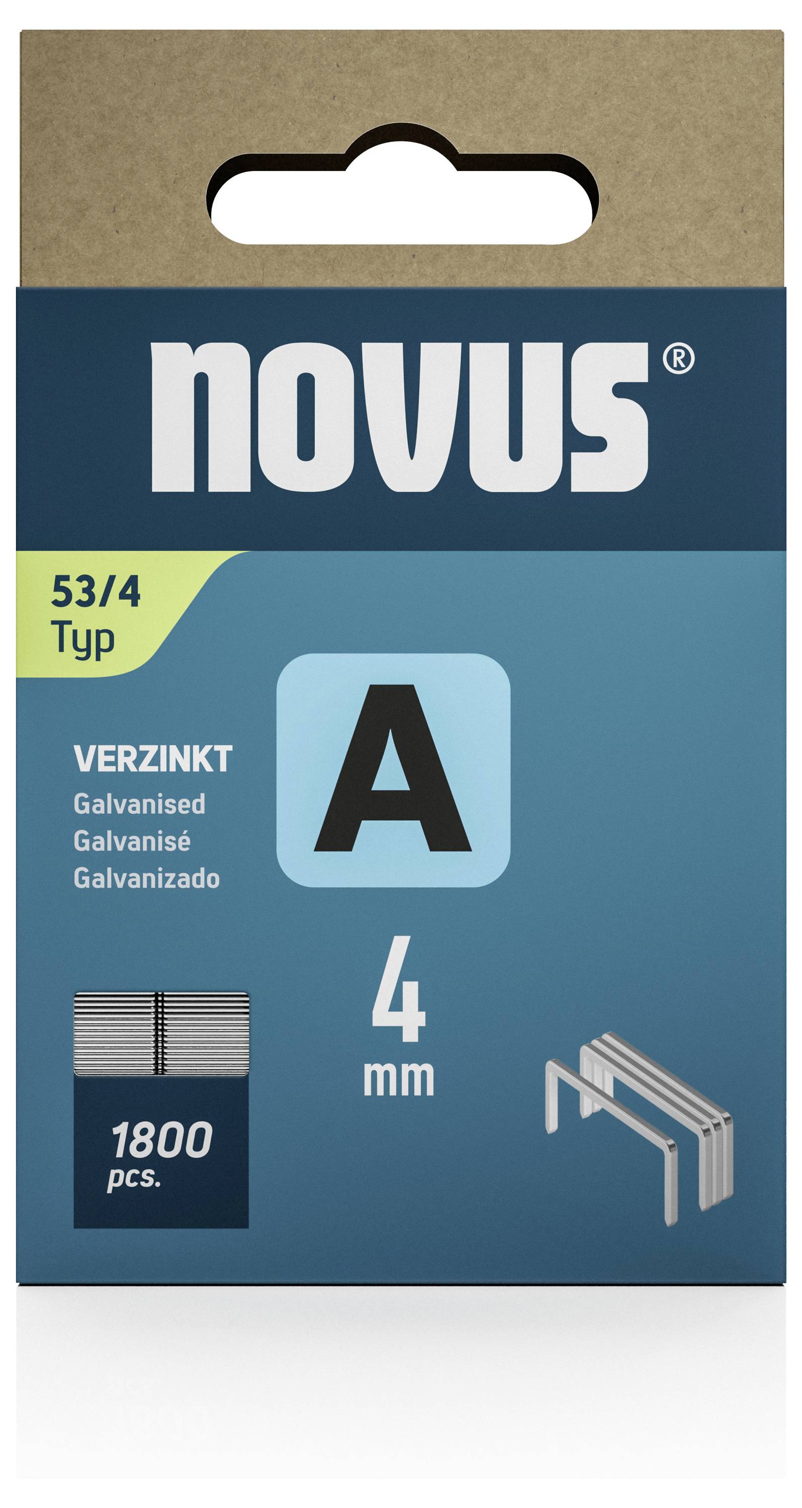 Novus Tools 042-0772 Feindrahtklammern Typ 53 1800 St. Abmessungen (L x B) 4mm x 11.3mm