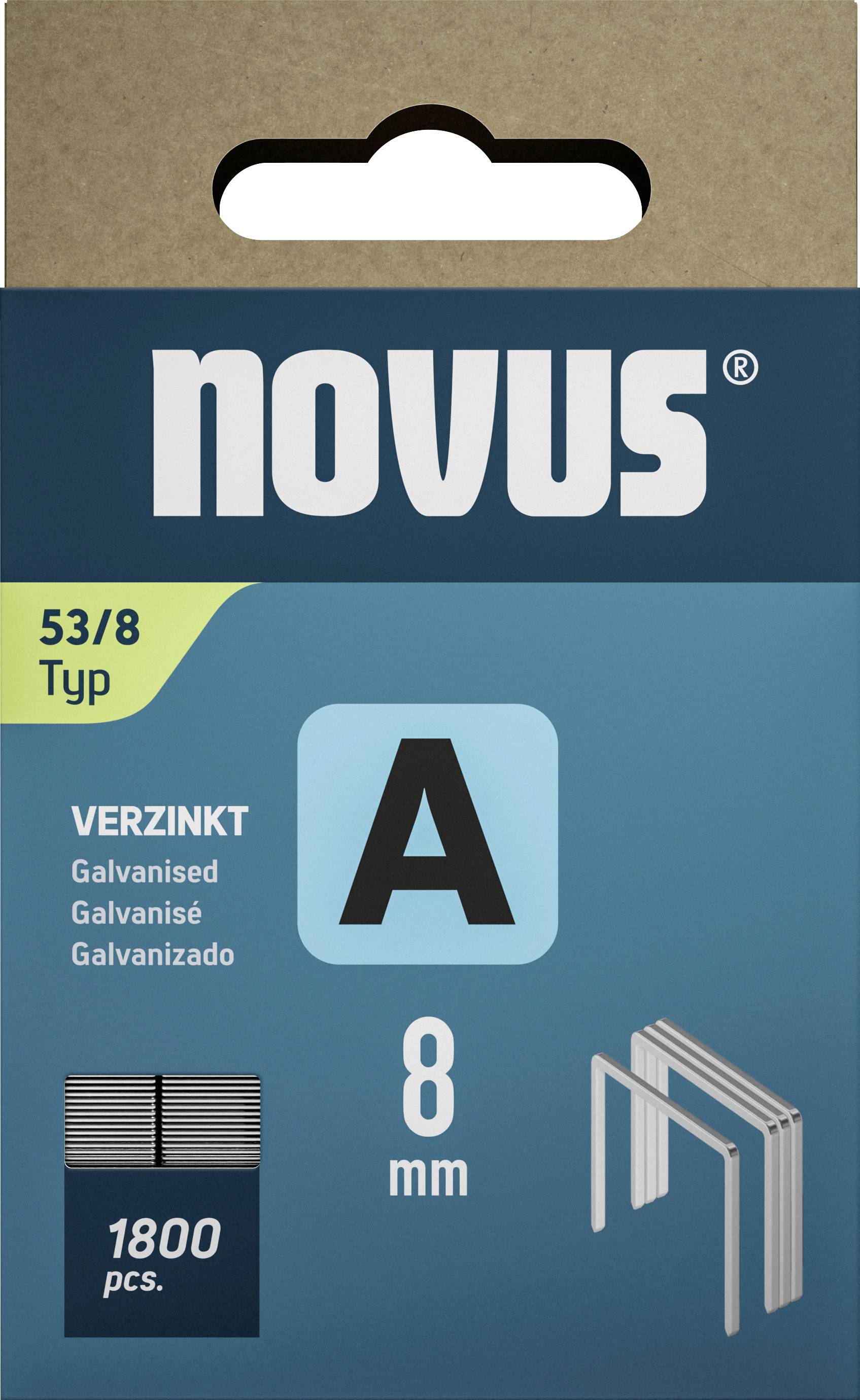 Novus Tools 042-0774 Feindrahtklammern Typ 53 1800 St. Abmessungen (L x B) 8 mm x 11.3 mm