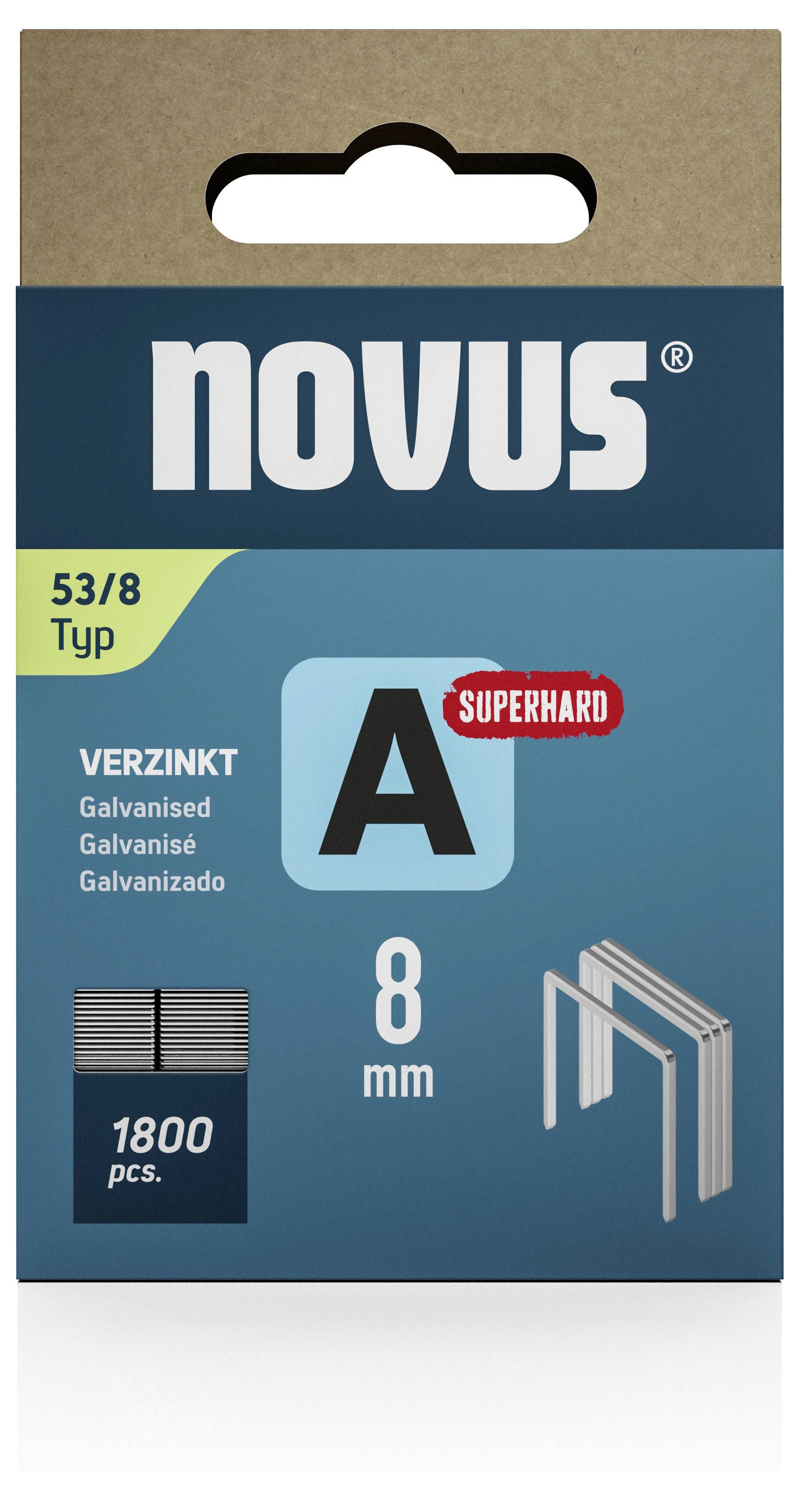 Novus Tools 042-0775 Feindrahtklammern Typ 53 1800 St. Abmessungen (L x B) 8 mm x 11.3 mm