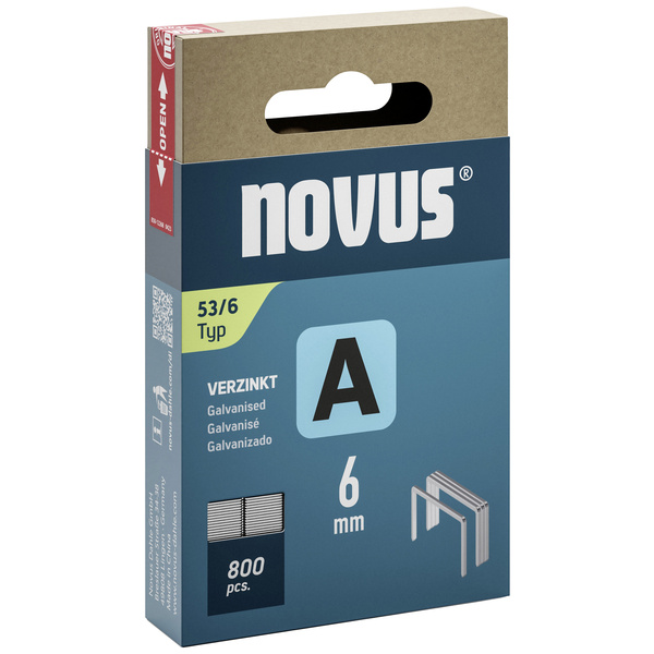 Novus Tools 042-0776 Feindrahtklammern Typ 53 800 St. Abmessungen (L x B) 6 mm x 11.3 mm