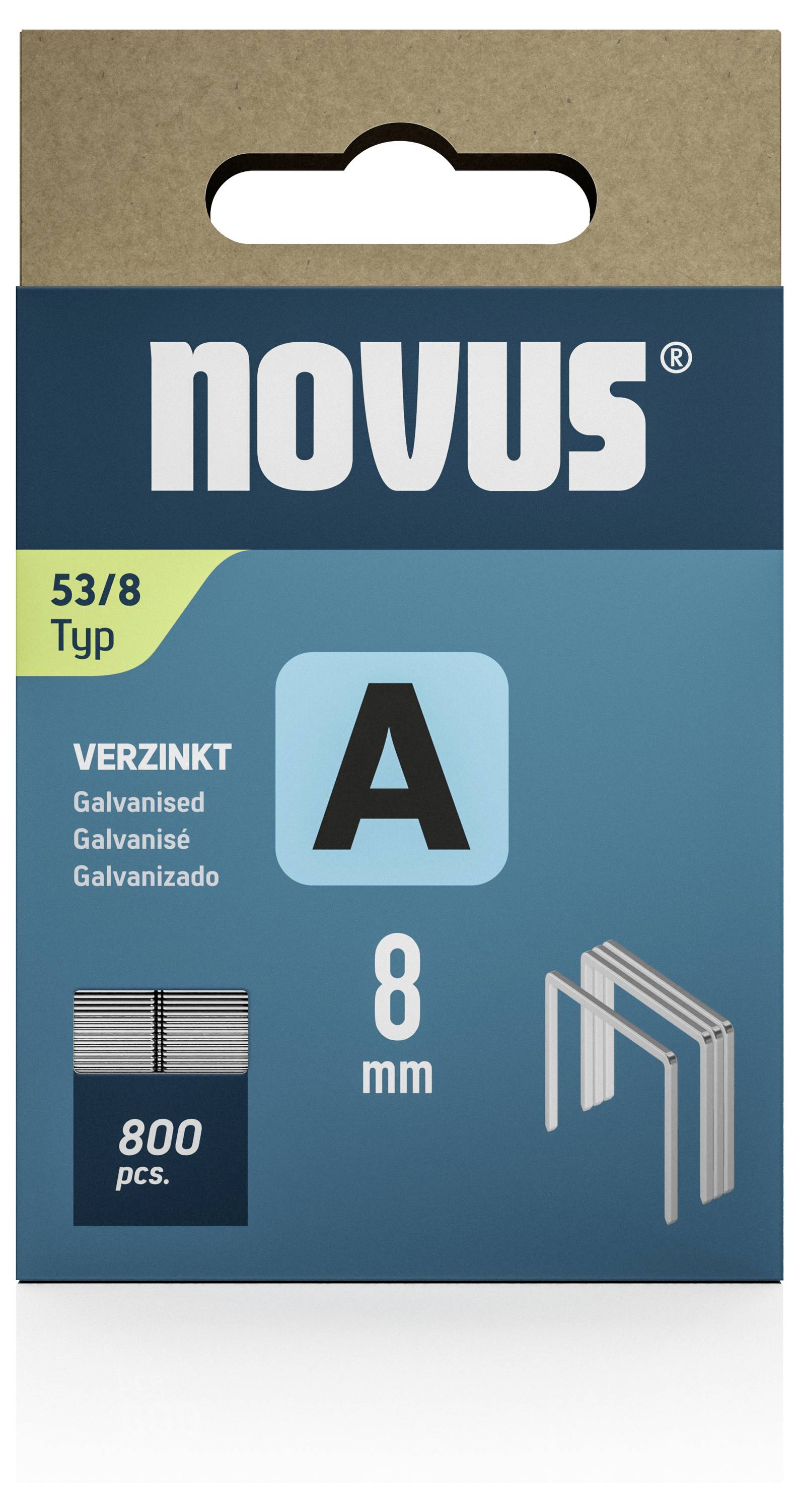 Novus Tools 042-0777 Feindrahtklammern Typ 53 800 St. Abmessungen (L x B) 8mm x 11.3mm
