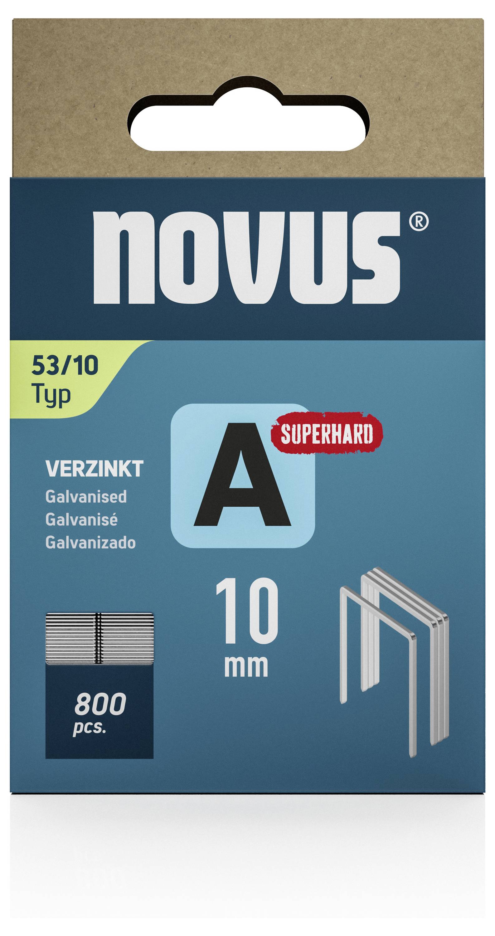 Novus Tools 042-0778 Feindrahtklammern Typ 53 800 St. Abmessungen (L x B) 10mm x 11.3mm